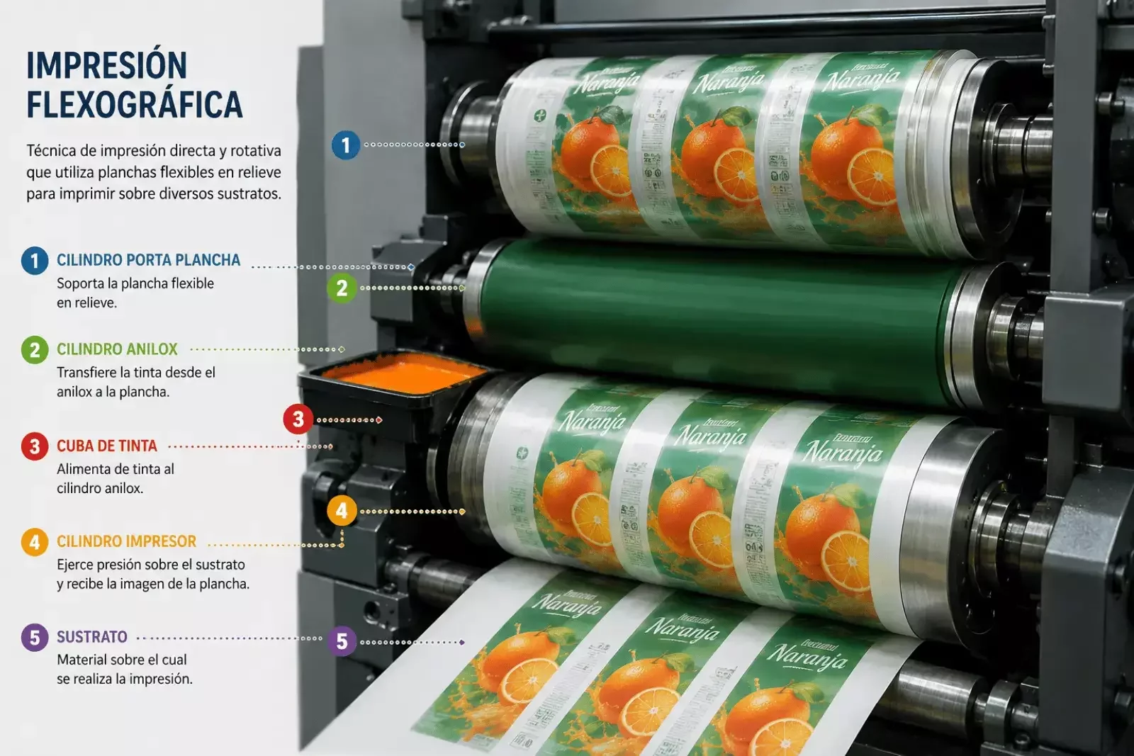 Etiquetas autoadhesivas impresas en Flexografia