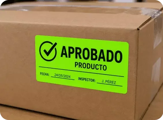 etiquetas autoadhesivas fluo verde