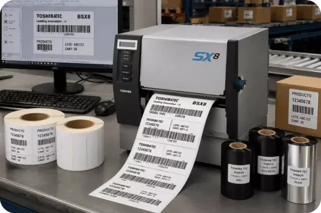 Impresora Toshiba BSX8TTS industrial 8 pulgadas 305dpi